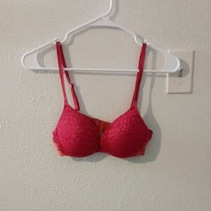PINK Victoria's Secret Red and Orange Bra